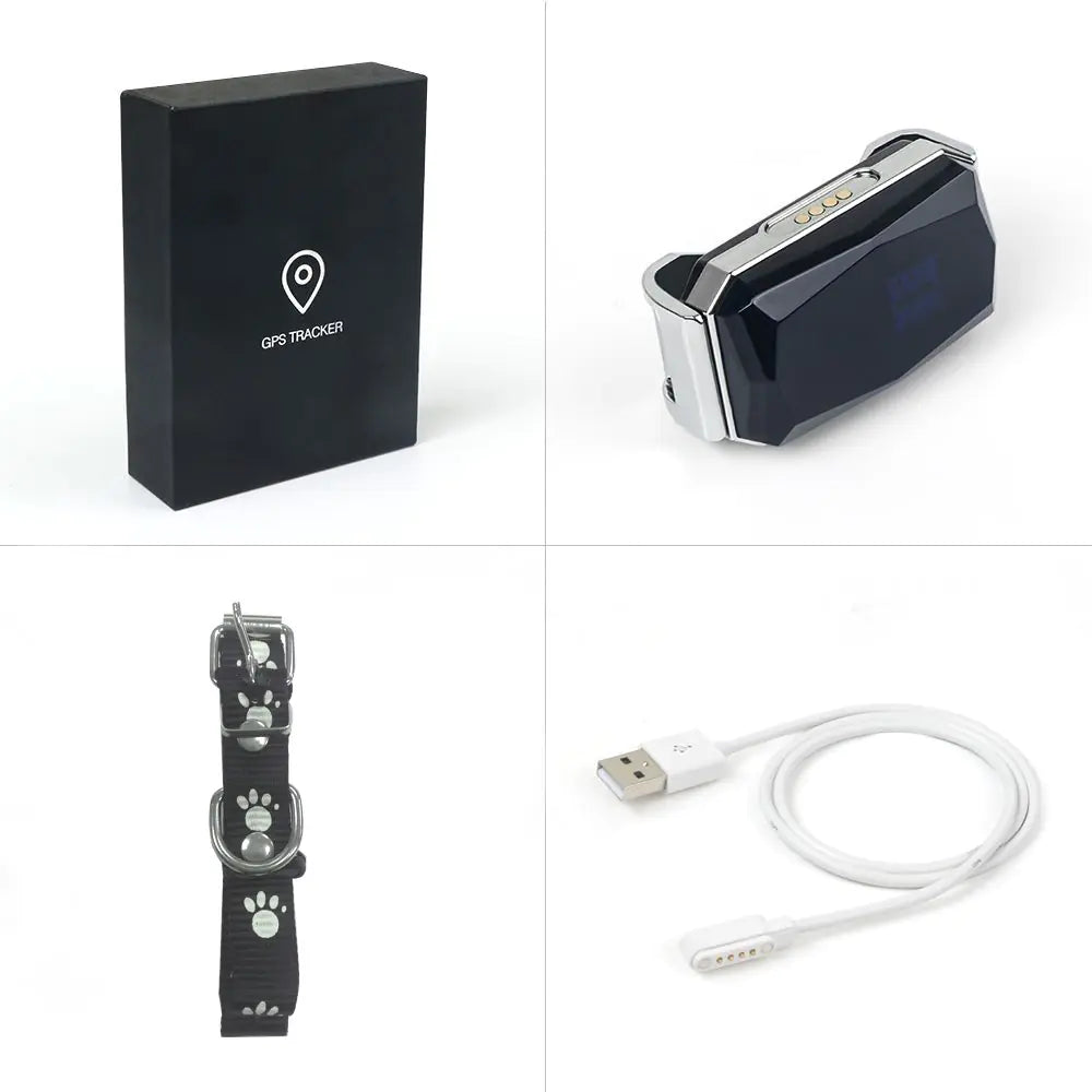 Waterproof GPS Tracking Collar for Pets- USB Rechargeable, Real-Time Location Tracking